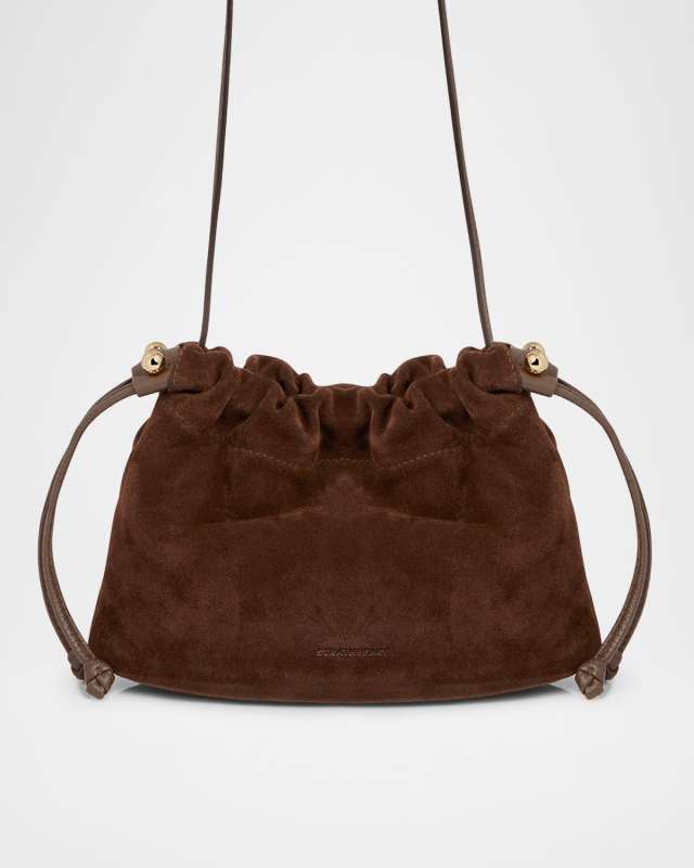 Charlotte Suede Drawstring Crossbody Bag